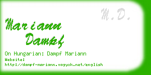 mariann dampf business card